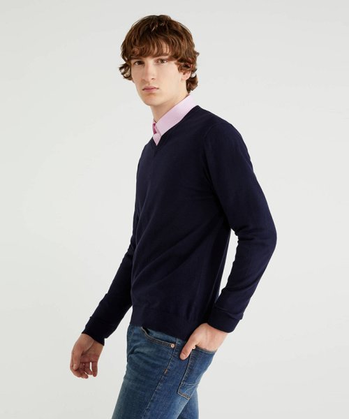 BENETTON (mens)(ベネトン（メンズ）)/ストレッチコットンVネックニット・セーター/img10