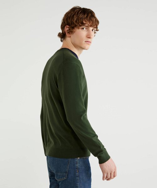 BENETTON (mens)(ベネトン（メンズ）)/ストレッチコットンVネックニット・セーター/img28