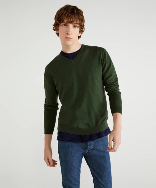 BENETTON (mens)(ベネトン（メンズ）)/ストレッチコットンVネックニット・セーター/img30