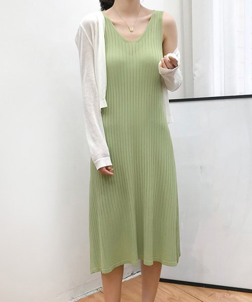 セール ニットワンピース レディース ノースリーブ タンクワンピース セクシー リブニットワンピース ロング ミニミニストア Miniministore Magaseek
