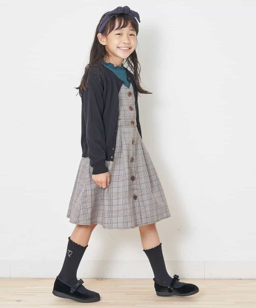 a.v.v(KID'S)(アー・ヴェ・ヴェキッズ)/[100－130]フロントボタンチェックジャンパースカート[WEB限定サイズ]/img04