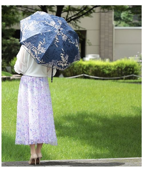 Sawa a la mode(サワアラモード)/刺繍レースの晴雨兼用折りたたみ日傘/img12