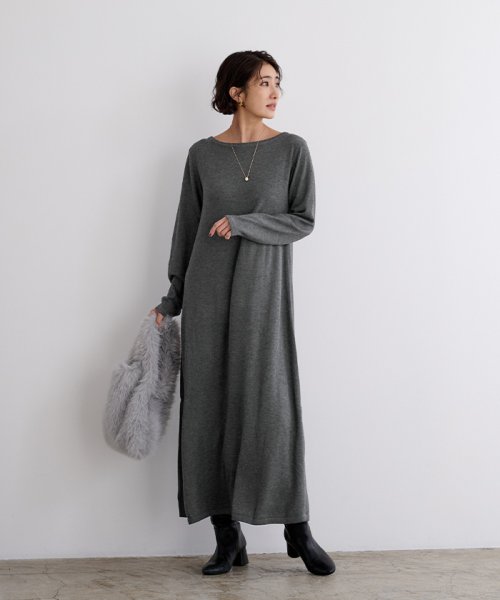 ボートネックロングニットワンピース ユアーズ Ur S Magaseek ボートネックロングニットワンピース ユアーズ Ur S Magaseek