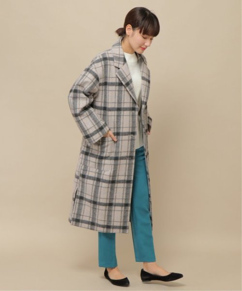 セール 44 Off ゆったりチェックチェスターコート イッカ Ikka Magaseek