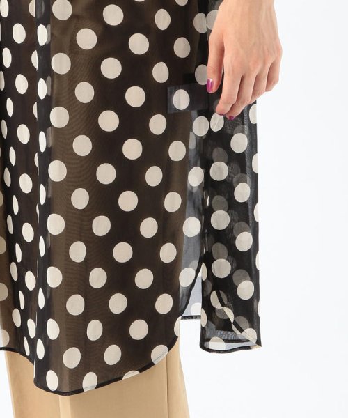 コットンオーガンジードットプリント ネックギャザーワンピース Tomorrowland Collection Tomorrowland Collection Magaseek