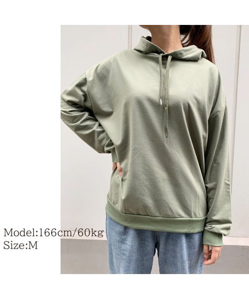 セール ボリュームスリーブパーカー 大きめ ゆったり 可愛い 学生 フード付き セイヘイショップ Seiheishop Magaseek