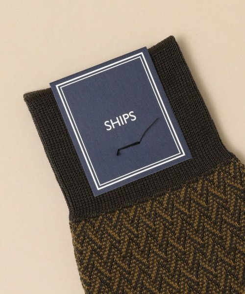SHIPS MEN(シップス　メン)/SHIPS:  へリンボーン コットン ドレス ソックス/img01