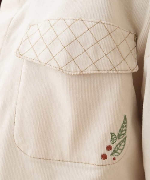 Jocomomola(ホコモモラ)/コーデュロイ刺繍ブラウスジャケット/img07