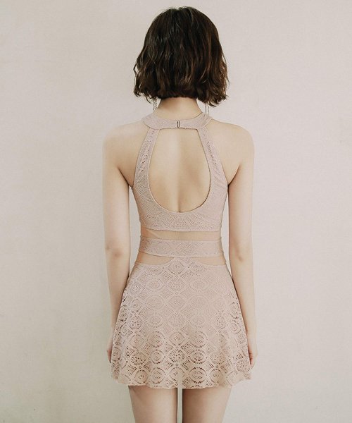 セール 10 Off ヌードレース ワンピース水着 オシャレボ Osyarevo Magaseek