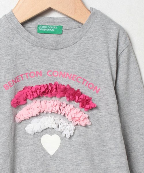 BENETTON (UNITED COLORS OF BENETTON GIRLS)(ユナイテッド　カラーズ　オブ　ベネトン　ガールズ)/フラワーモチーフロゴTシャツ・カットソー/img10