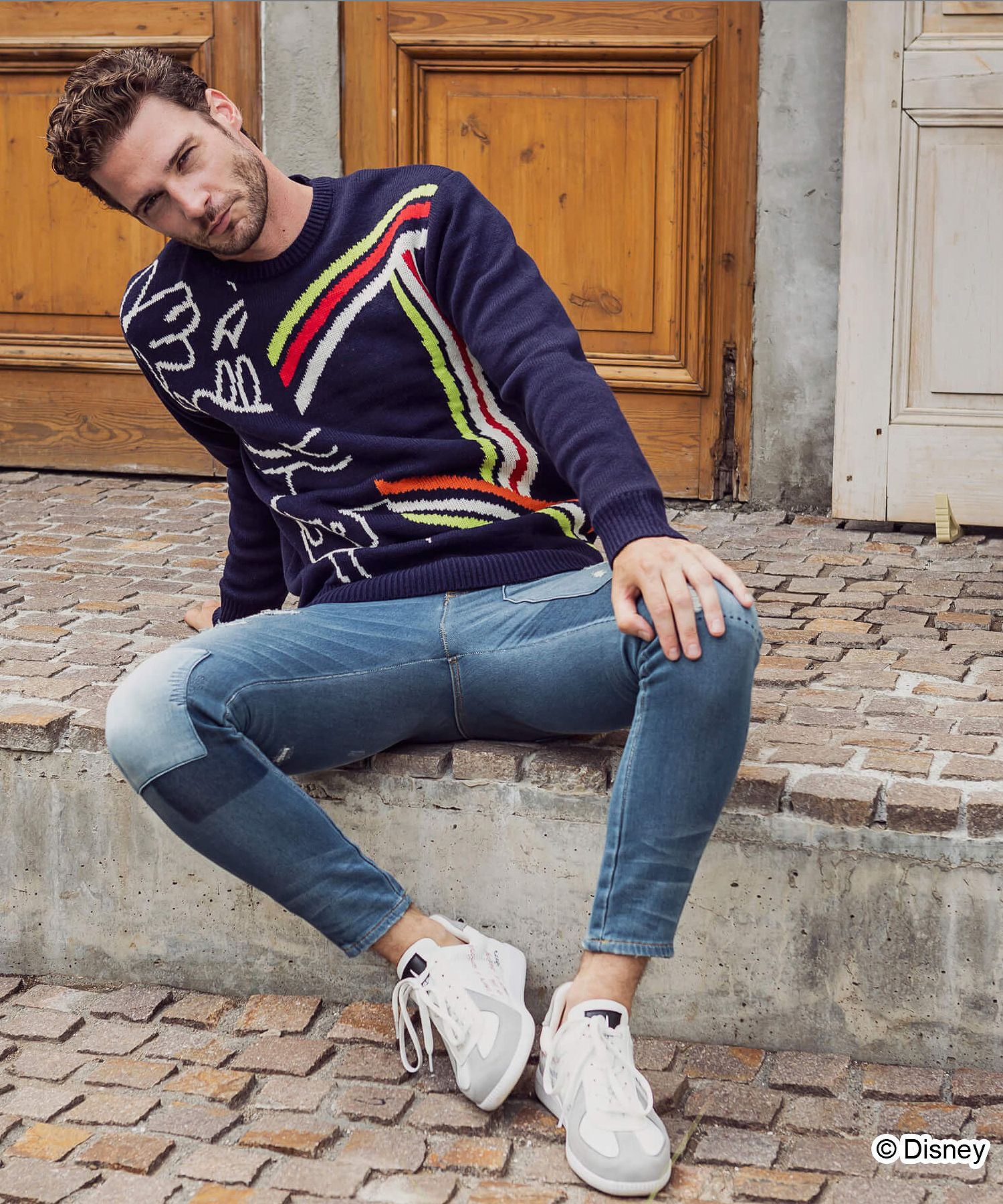 MICKEY デザイン ニットプルオーバー(503514551)｜HANKYU MEN'S / 阪急