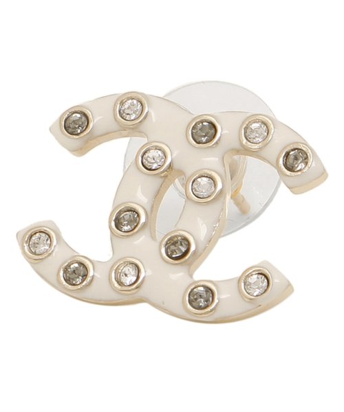 シャネル ピアス アクセサリー レディース Chanel Ab0115 Y Z66 クリア ホワイト ゴールド シャネル Chanel Magaseek