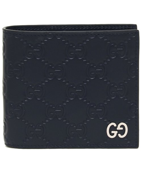 グッチ 折財布 メンズ Gucci Cwc1n 4009 ネイビー グッチ Gucci Magaseek