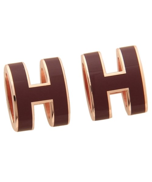 エルメス ピアス アクセサリー レディース Hermes Hfo 39 レッド ピンクゴールド エルメス Hermes Magaseek