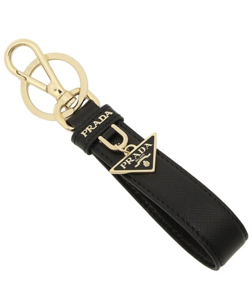 セール プラダ キーリング メンズ レディース ユニセックス Saffiano Prada 1pp142 053 F0002 ブラック プラダ Prada Magaseek