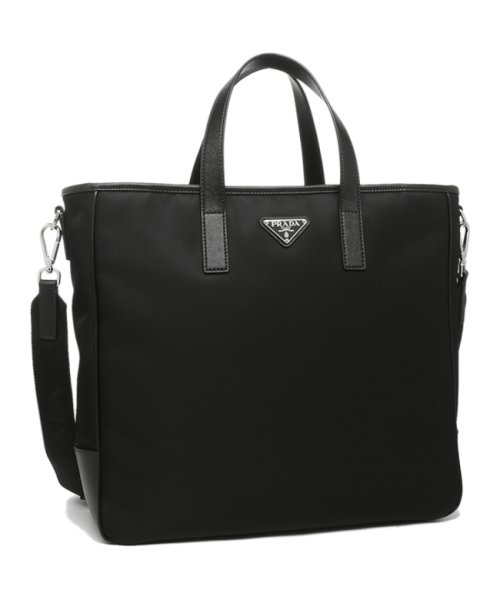 セール プラダ トートバッグ メンズ Tessuto Saffiano Prada 2vg064 064 F0002 Ooo ブラック 対応 プラダ Prada Magaseek