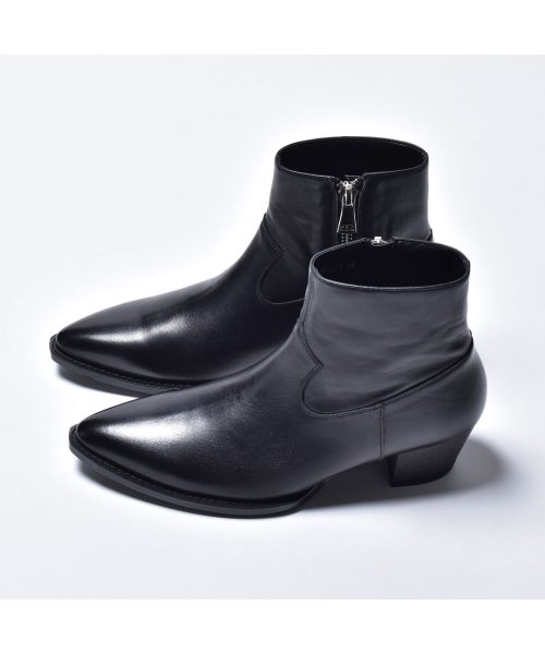 SVEC(シュベック)/ブーツ ヒールブーツ メンズ ショートブーツ ジョッパーブーツ おしゃれ ハイヒール 本革 革靴 皮靴 サイドジップ ドレスブーツ endevice 日本製/img05