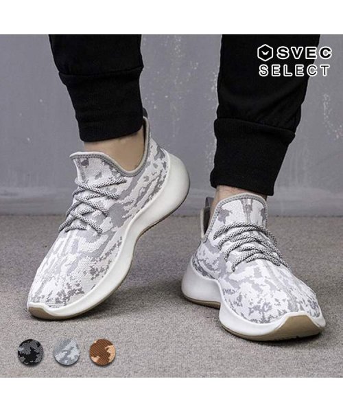 セール スニーカー メンズ ニットスニーカー ヒョウ柄 Nxl1199 シュベック Svec Magaseek