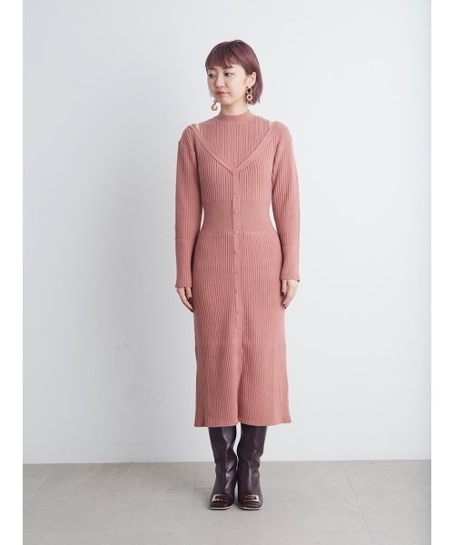 レイヤードニットワンピース リリー ブラウン Lily Brown Magaseek レイヤードニットワンピース リリー ブラウン Lily Brown Magaseek