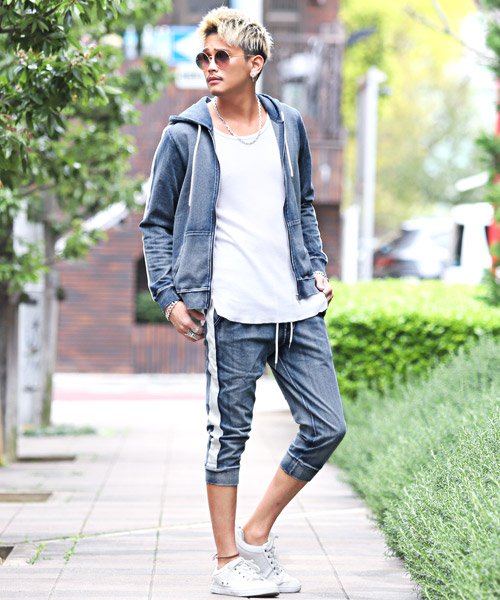 セール カットデニムクロップドパンツ ジョガーパンツ メンズ クロップドパンツ カットデニム サイドライン ラグスタイル Luxstyle Magaseek セール カットデニムクロップドパンツ ジョガーパンツ メンズ クロップドパンツ カットデニム サイドライン ラグスタイル Luxstyle Magaseek
