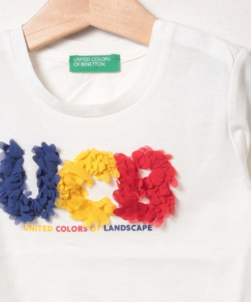 BENETTON (UNITED COLORS OF BENETTON GIRLS)(ユナイテッド　カラーズ　オブ　ベネトン　ガールズ)/フラワーモチーフロゴTシャツ・カットソー/img04