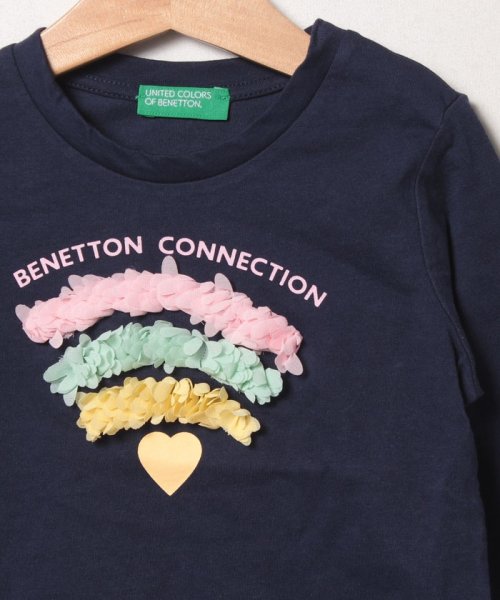 BENETTON (UNITED COLORS OF BENETTON GIRLS)(ユナイテッド　カラーズ　オブ　ベネトン　ガールズ)/フラワーモチーフロゴTシャツ・カットソー/img16