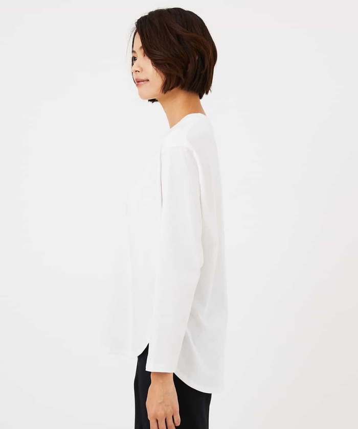 最安値に挑戦中 1日 洗える ラウンドテールロングカットソー 最安値に挑戦中 1日 洗える ラウンドテールロングカットソー