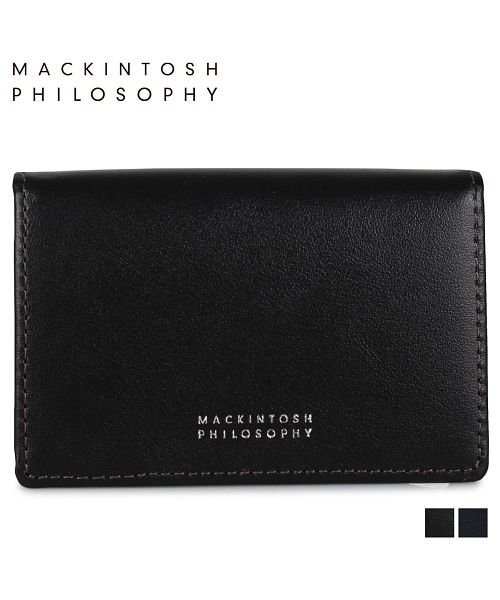  マッキントッシュ フィロソフィー MACKINTOSH PHILOSOPHY カードケース 名刺入れ 定期入れ メンズ 本革 CARD CASE ブラック ネイ