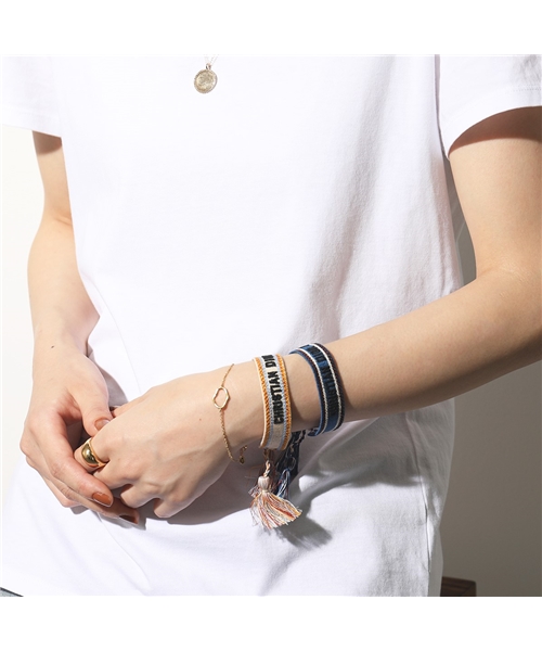 【Dior(ディオール)】B0961 ADRCO Textile J’Adior Bracelet ブレスレット ミサンガ 2点セット レディース