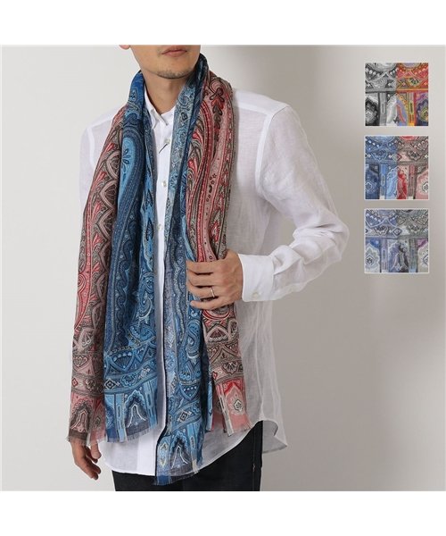 Etro エトロ 5023 Sciarpa Delhy 65 168 Scarf ペイズリー柄 マフラー スカーフ ストール メンズ エトロ Etro Magaseek
