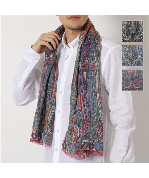 ETRO(エトロ)/【ETRO(エトロ)】10660 5011 SCIARPA CALCUTTA 44×138 SCARF ペイズリー柄 マフラー スカーフ ストール メンズ/img01