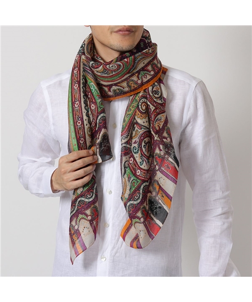 【ETRO(エトロ)】10007 5021 SCIARPA DELHY 65×168 SCARF ペイズリー柄 マフラー スカーフ ストール メンズ