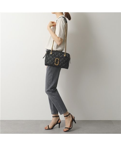 セール 38 Off Marc Jacobs マークジェイコブス M The Status Shoulder Bag キルティングレザー ショルダーバッグ 001 マークジェイコブス Marc Jacobs Magaseek