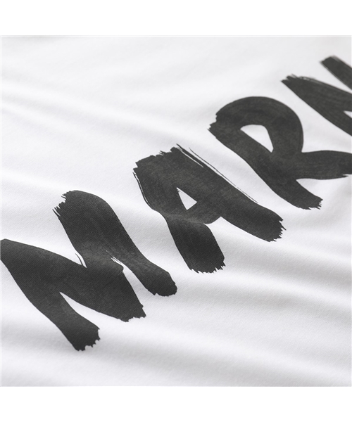 【MARNI(マルニ)】THJET49EPC SCQ65 クルーネック オーバーサイズ 半袖 Tシャツ カットソー ロゴT  LOW01/LILY－WHITE レ