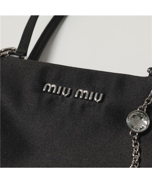 MIUMIU(ミュウミュウ)/【MIUMIU(ミュウミュウ)】5BA159 2D5H BORSA A MANO ショルダーバッグ ハンドバッグ クリスタル装飾 鞄 F0002/NERO レデ/img08