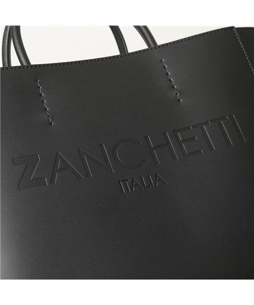 ZANCHETTI(ザンチェッティ)/【ZANCHETTI(ザンチェッティ)】ZSHO 718 010LP レザー トートバッグ ショルダーバッグ エンボスロゴ NERO 鞄 レディース/img06