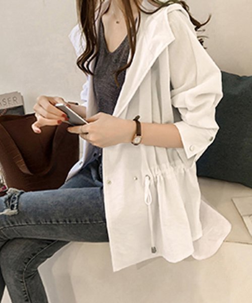セール ジャケット風 カーディガン レディース ウエストマーク ゆったり シャツブラウス 薄手長袖 上着 ライトアウター 春秋 ミニミニストア Miniministore Magaseek