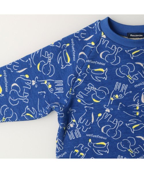子供服 Moujonjon ムージョンジョン 日本製動物柄のびのび裏毛トレーナー 80cm 120cm M52642 503541531 ムージョンジョン Moujonjon Magaseek