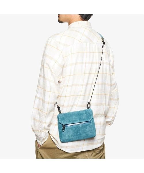 AS2OV(AS2OV)/AS2OV / アッソブ WP SUEDE WALLET SHOULDER － TURQUOISE/img06