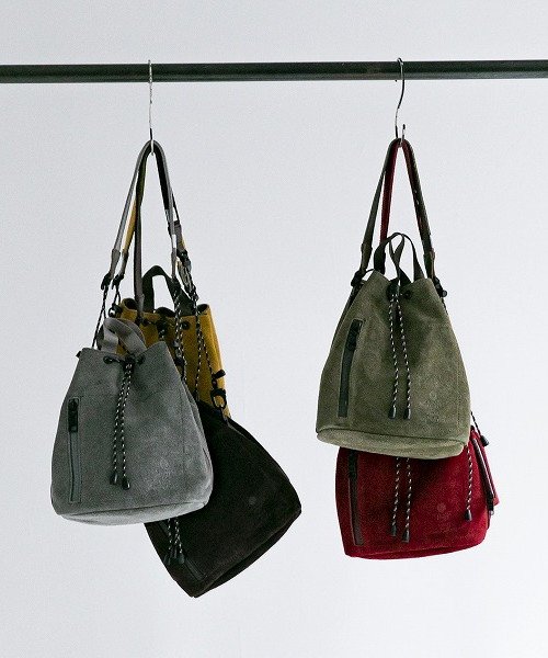 AS2OV(AS2OV)/AS2OV / アッソブ WP SUEDE DRAW STRING BAG－TURQUOISE/img02