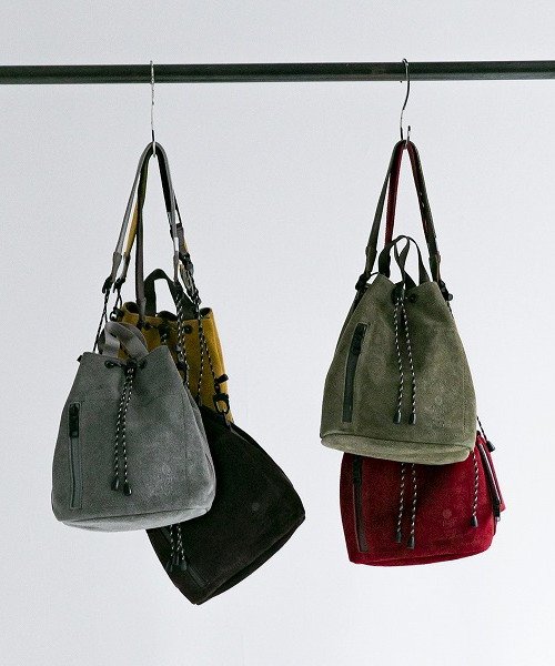 AS2OV(AS2OV)/AS2OV / アッソブ WP SUEDE DRAW STRING BAG－NAVY/img01