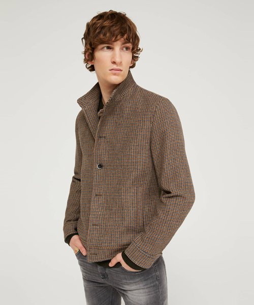 セール ツイードスタンドカラージャケット シスレー メンズ Sisley Magaseek セール ツイードスタンドカラージャケット シスレー メンズ Sisley Magaseek