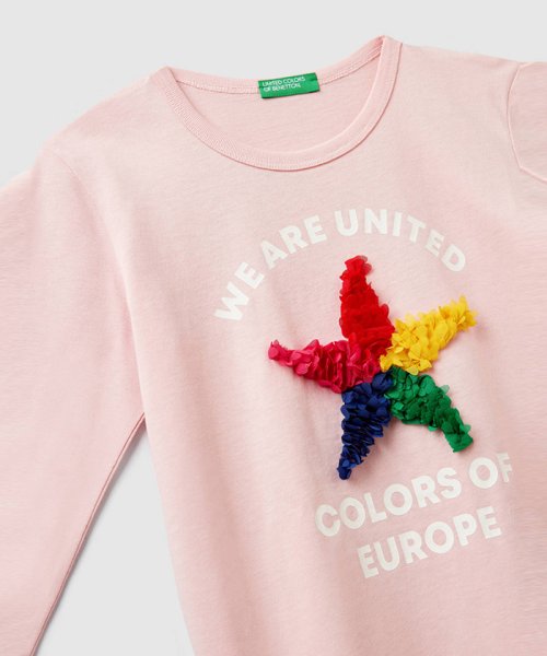 BENETTON (UNITED COLORS OF BENETTON GIRLS)(ユナイテッド　カラーズ　オブ　ベネトン　ガールズ)/フラワーモチーフTシャツ・カットソー/img11