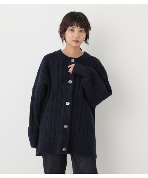 BLACK BY MOUSSY(ブラックバイマウジー)/【GISELe10月号掲載】random rib knit cardigan/img18