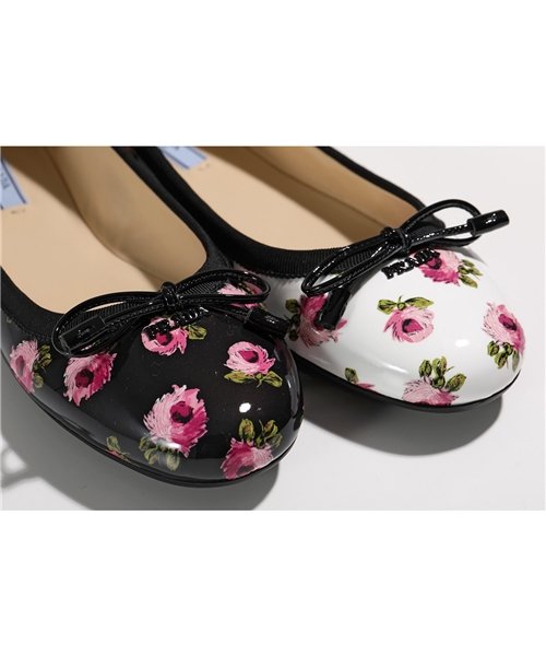 PRADA(プラダ)/【PRADA(プラダ)】1F991L 3L59 バレエシューズ フラットパンプス リボン ラウンドトゥ 花柄 靴 レディース/img05