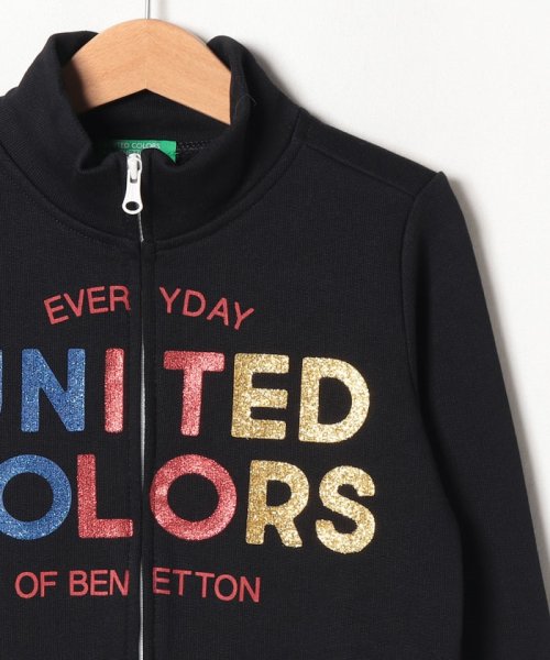 BENETTON (UNITED COLORS OF BENETTON GIRLS)(ユナイテッド　カラーズ　オブ　ベネトン　ガールズ)/スウェットグリッターロゴジップカーディガン/img04