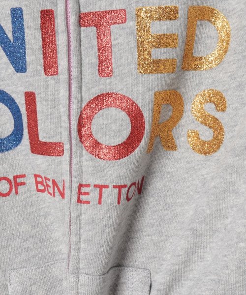 BENETTON (UNITED COLORS OF BENETTON GIRLS)(ユナイテッド　カラーズ　オブ　ベネトン　ガールズ)/スウェットグリッターロゴジップカーディガン/img12