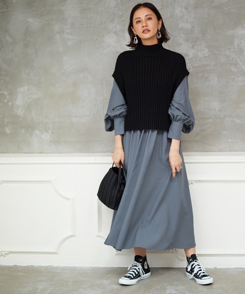 セール ニットベスト付きワンピース ローズバッド Rose Bud Magaseek