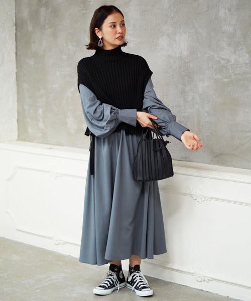 ニットベスト付きワンピース ローズバッド Rose Bud Magaseek