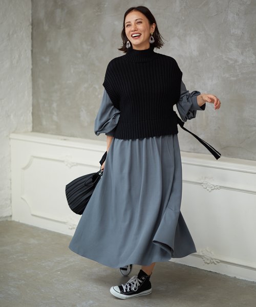 ニットベスト付きワンピース ローズバッド Rose Bud Magaseek